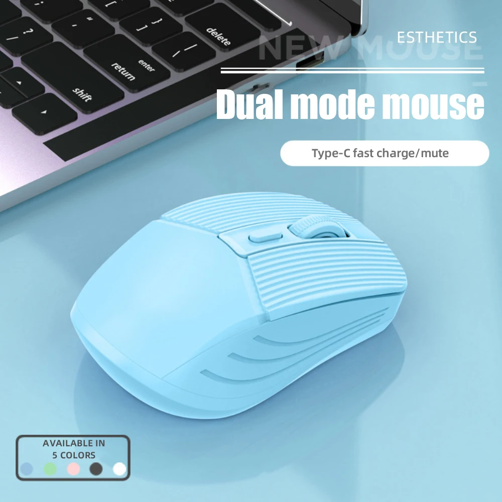 500mah Portable Bluetooth 5.2 Mice Non-slip Pc Mause With Usb Receiver Ergonomic Dual-mode Mute Office Mouse Office Accessories
500mah Portable Bluetooth 5.2 Mice Non-slip Pc Mause With Usb Receiver Ergonomic Dual-mode Mute Office Mouse Office Accessories