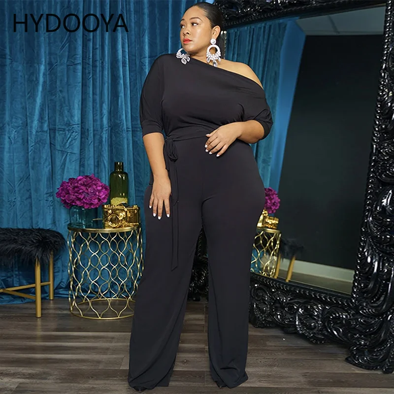 Plus Size Jumpsuits Elegant Women Clothing Solid Diagonal Collar Half Sleeve Casual Wide Leg Rompers New Dropshipping Wholesale
Plus Size Jumpsuits Elegant Women Clothing Solid Diagonal Collar Half Sleeve Casual Wide Leg Rompers New Dropshipping Wholesale