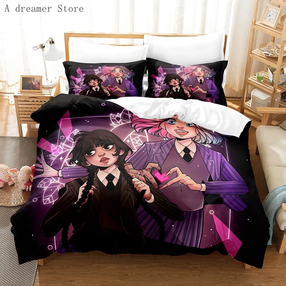 Wednesday Addams Tv Bedding Set Single Twin Full Queen King Size Cartoon Girl Duvet Cover Horrible Series Bed Set No Sheet
Wednesday Addams Tv Bedding Set Single Twin Full Queen King Size Cartoon Girl Duvet Cover Horrible Series Bed Set No Sheet