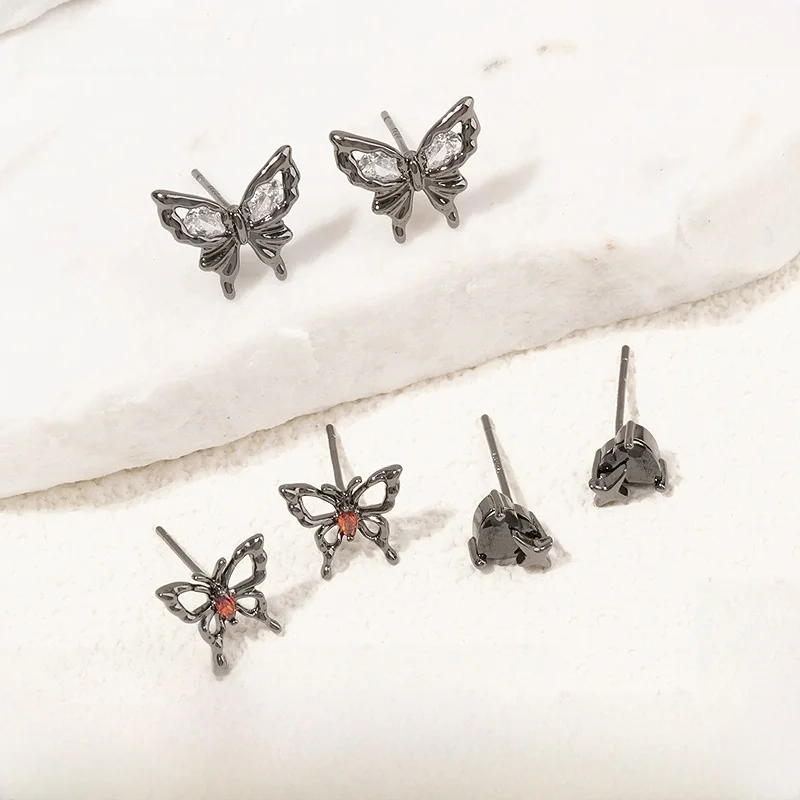 Серьги Sanfu Sweet Cool Black Set набор из трех пар дизайнерских ювелирных серег 83528