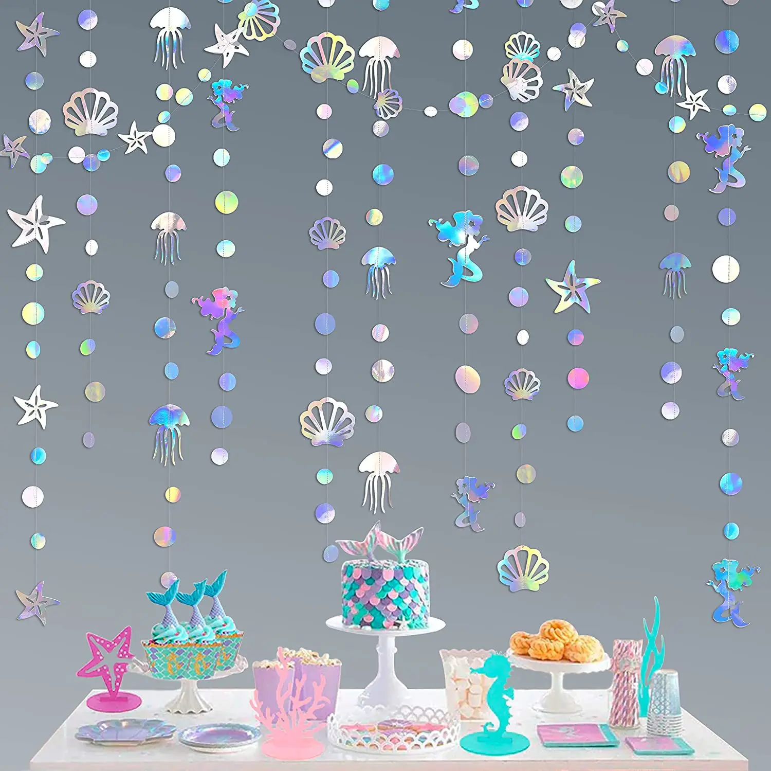 4M Mermaid Shell Flower Pendant Birthday Party Holiday Decoration Supplies Ocean themed kids Props Bubble Pendant Decor
4M Mermaid Shell Flower Pendant Birthday Party Holiday Decoration Supplies Ocean themed kids Props Bubble Pendant Decor