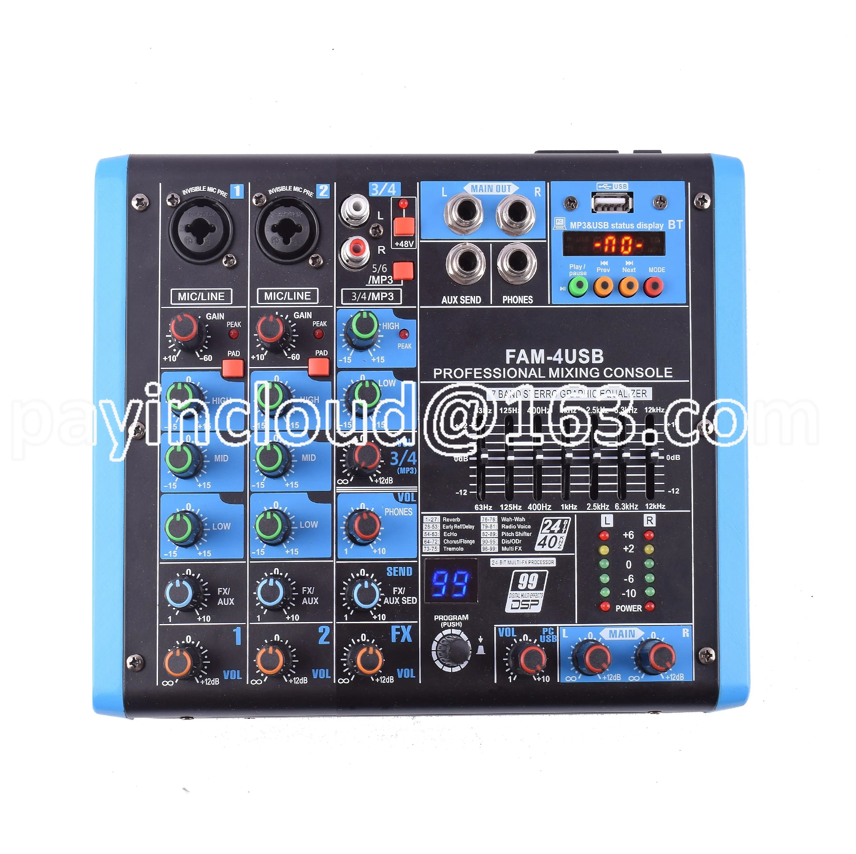 FAM Series 4 Channels Audio Mini Mixer for Recording
FAM Series 4 Channels Audio Mini Mixer for Recording