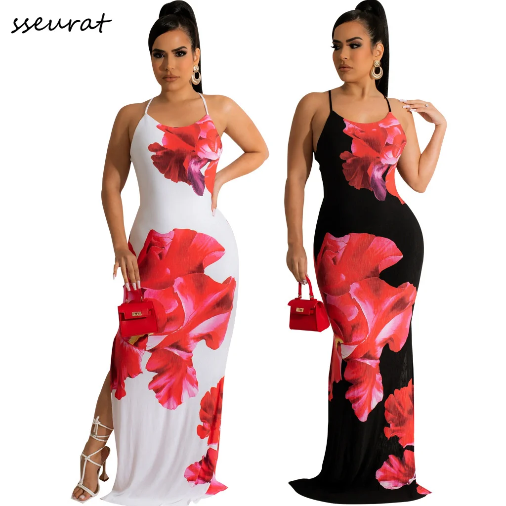 Женское длинное платье с цветочным принтом, свободное винтажное платье макси без рукавов, на бретельках, с открытой спиной и разрезом, летня... 
Женское длинное платье с цветочным принтом, свободное винтажное платье макси без рукавов, на бретельках, с открытой спиной и разрезом, летня...