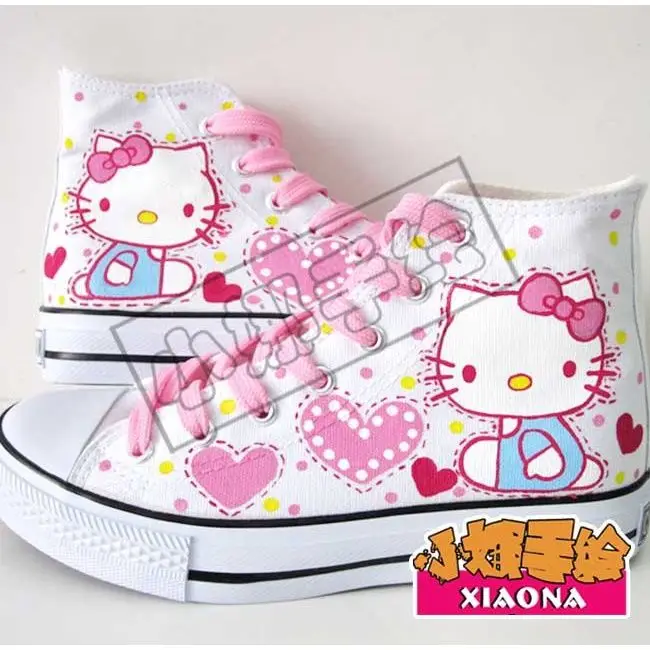 Hello Kitty Women's Canvas Shoes Student Fashion Hand-painted Sneakers Girls Cute High Top Casual Thick Sole Small White Shoes
Hello Kitty Women's Canvas Shoes Student Fashion Hand-painted Sneakers Girls Cute High Top Casual Thick Sole Small White Shoes