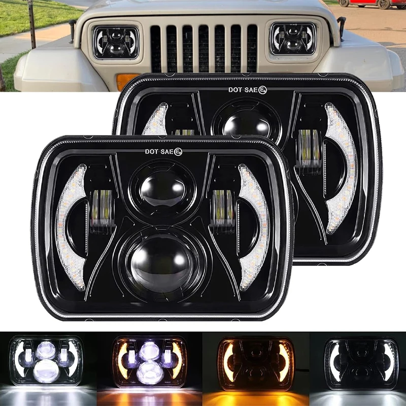 110 Вт Светодиодные Фары 7x6 Дюймов 5x7 Дюймов Hi-Lo Beam Halo DRL Для Jeep Wrangler YJ Cherokee XJ - Алюминиевый Корпус
110 Вт Светодиодные Фары 7x6 Дюймов 5x7 Дюймов Hi-Lo Beam Halo DRL Для Jeep Wrangler YJ Cherokee XJ - Алюминиевый Корпус
