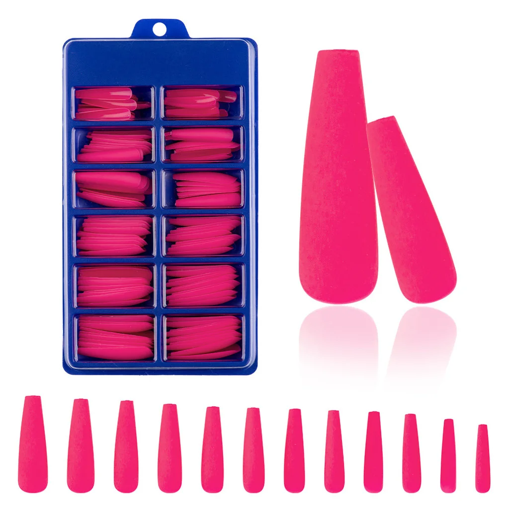 24/120Tips/Set High Quality Matte Super Long Coffin False Nail Artificial Fingernails Fake Nails Nail Beauty Finger Manicure
24/120Tips/Set High Quality Matte Super Long Coffin False Nail Artificial Fingernails Fake Nails Nail Beauty Finger Manicure