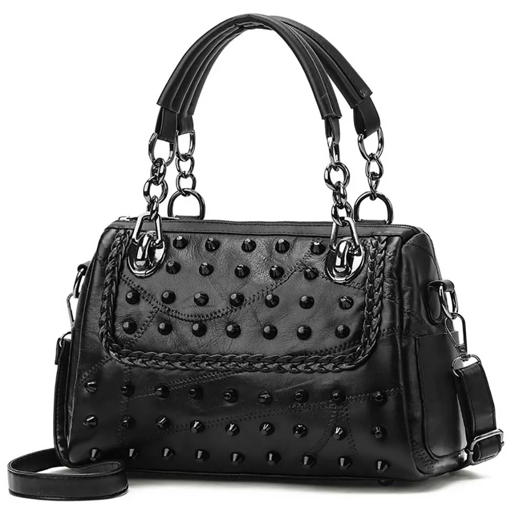 Женские модные сумки с заклепками для девочек, сумки на плечо в стиле панк, роскошные дизайнерские женские повседневные сумки через плечо в ... 
Женские модные сумки с заклепками для девочек, сумки на плечо в стиле панк, роскошные дизайнерские женские повседневные сумки через плечо в ...