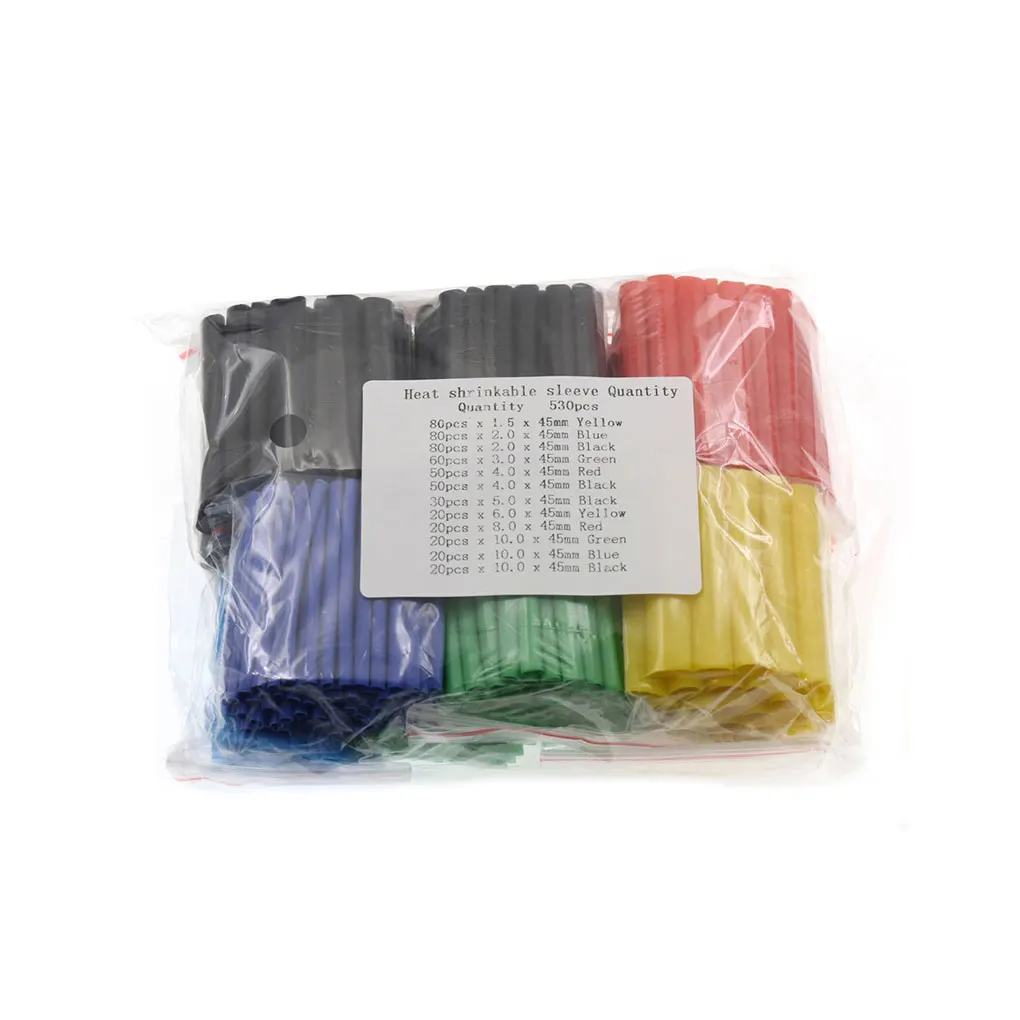 Pack of 530 Heat Shrink Tubing Portable Professional Colorful 2:1 Shrinkage 15 kV/mm Antiflaming Sleeve Component Wrap
Pack of 530 Heat Shrink Tubing Portable Professional Colorful 2:1 Shrinkage 15 kV/mm Antiflaming Sleeve Component Wrap