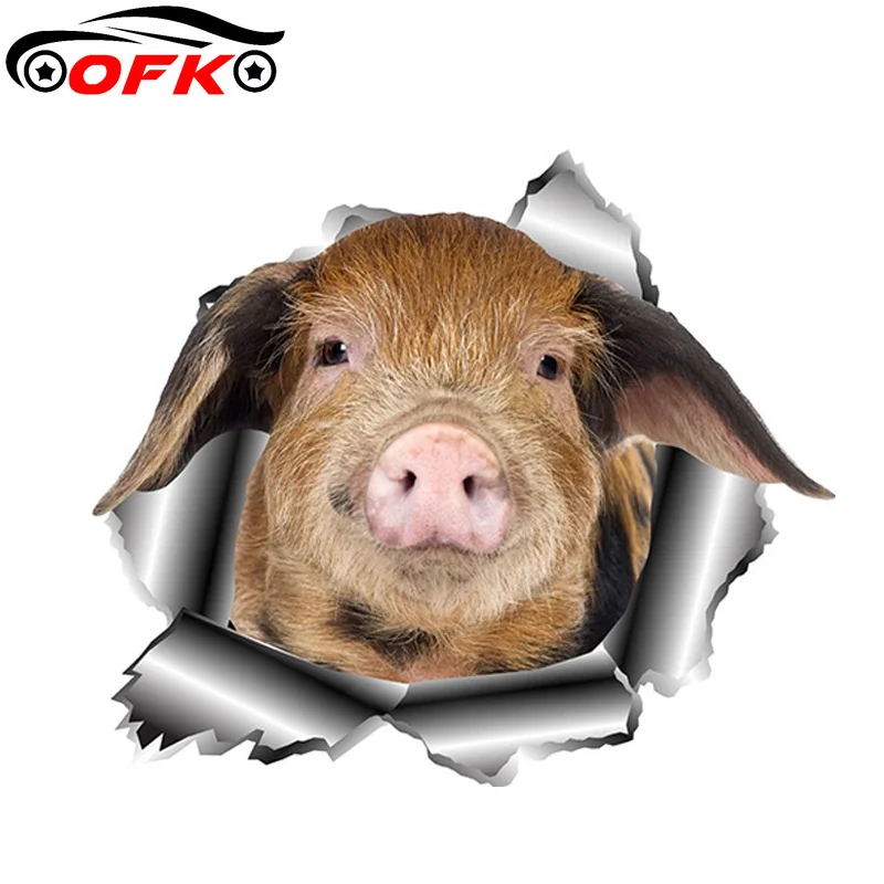 Cute Pig Car Sticker Torn Metal Decal Animal Stickers Funny 3D Pet Styling PVC13*11cm
Cute Pig Car Sticker Torn Metal Decal Animal Stickers Funny 3D Pet Styling PVC13*11cm