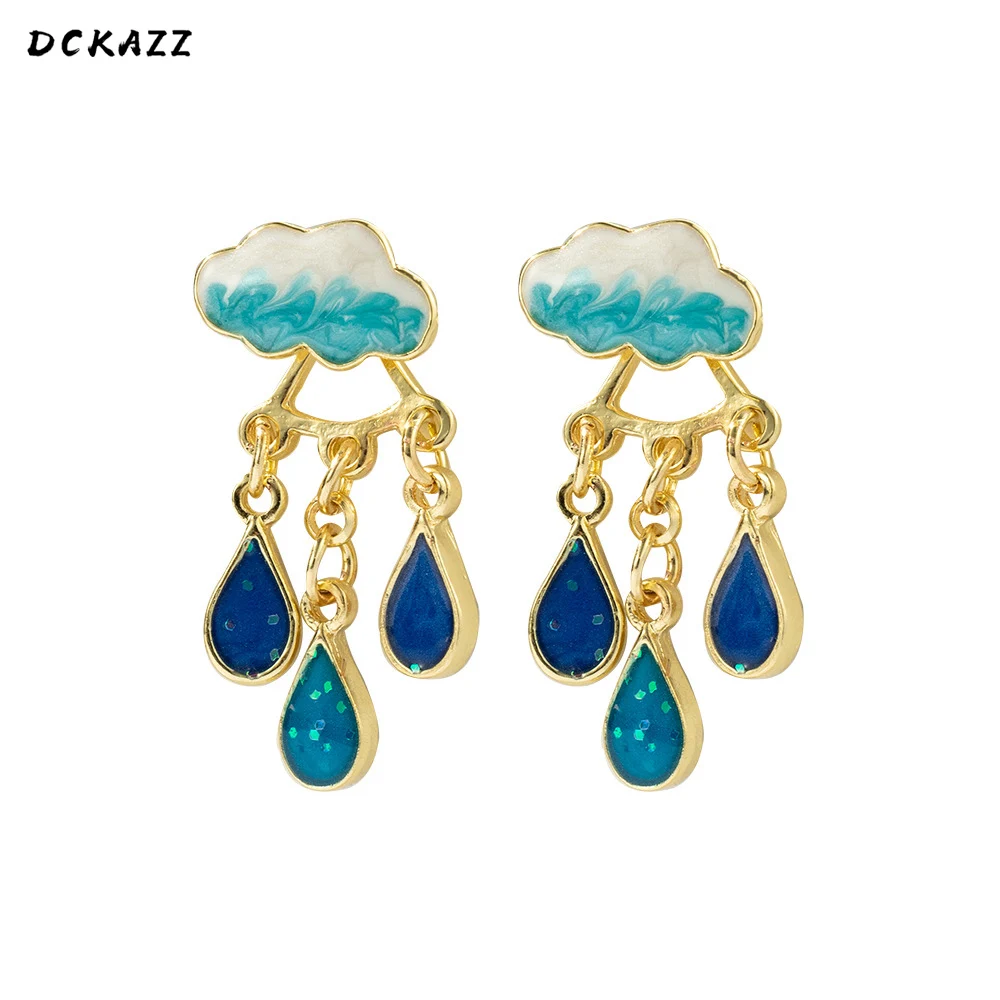 Dckazz Cute Cloud Raindrop Pendant Earring for Women Zirconia Enamel Weather Theme Novelty Drop Dangle Earring Jewelry Gift
Dckazz Cute Cloud Raindrop Pendant Earring for Women Zirconia Enamel Weather Theme Novelty Drop Dangle Earring Jewelry Gift
