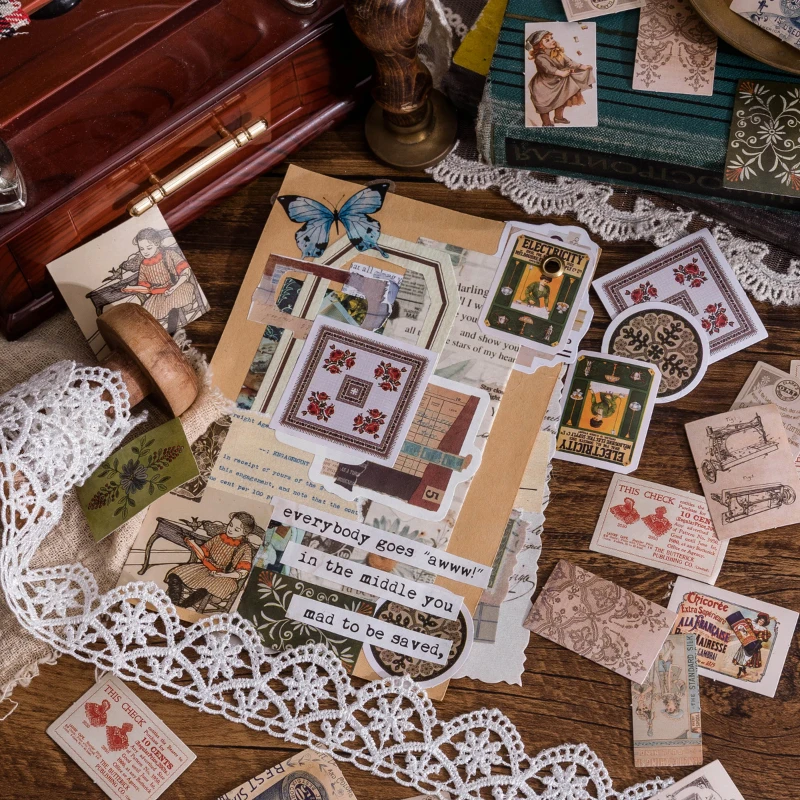 46 pcs Decorative Creativity Vintage Stickers Adhesive Diy Scrapbooking accessories Planner Diary Album Craft Supplies
46 pcs Decorative Creativity Vintage Stickers Adhesive Diy Scrapbooking accessories Planner Diary Album Craft Supplies
