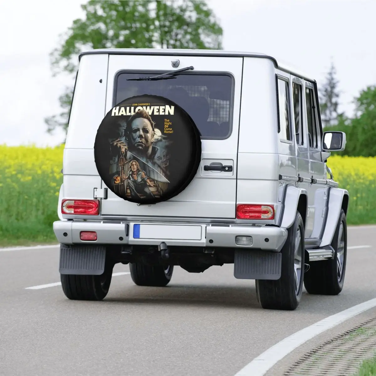 Чехол с изображением запасной шины на Хэллоуин Майкла Майерса чехол для Jeep Mitsubishi