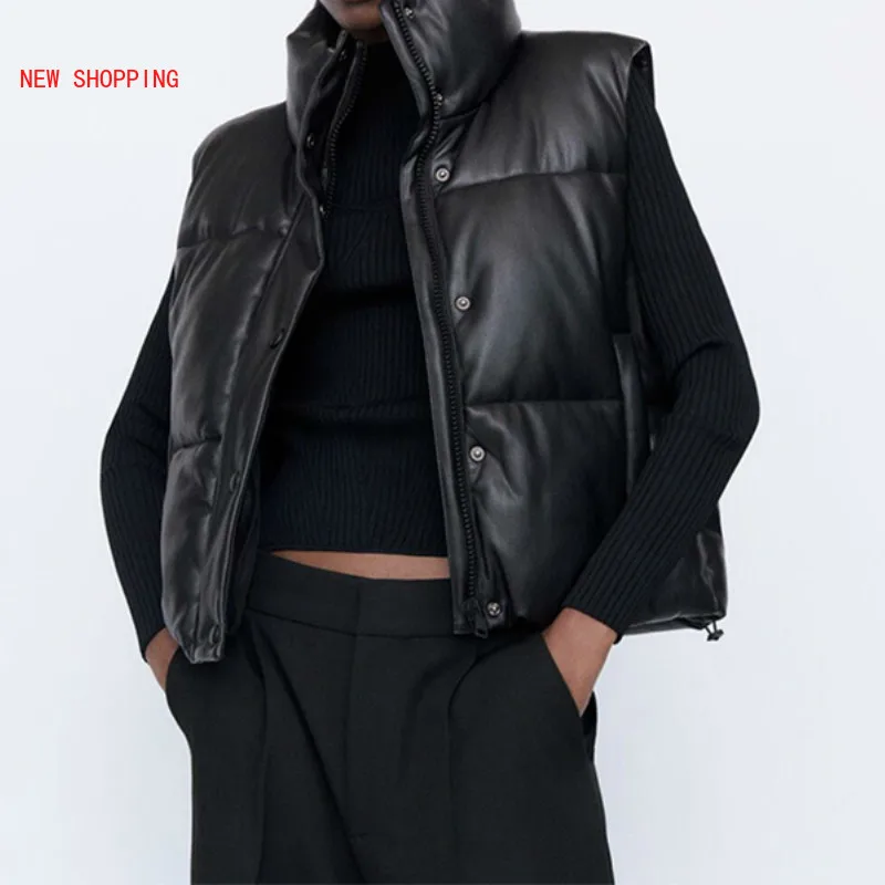 New Autumn Winter Black Warm Faux Leather Vest Women Fashion Zipper Sleeveless Coat Tops Female Casual Short Outwear Ladies
New Autumn Winter Black Warm Faux Leather Vest Women Fashion Zipper Sleeveless Coat Tops Female Casual Short Outwear Ladies