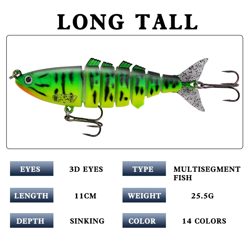 11 см 25 5 г тонущие рыболовные наживки Swimbait жесткий приманка для соленой воды
