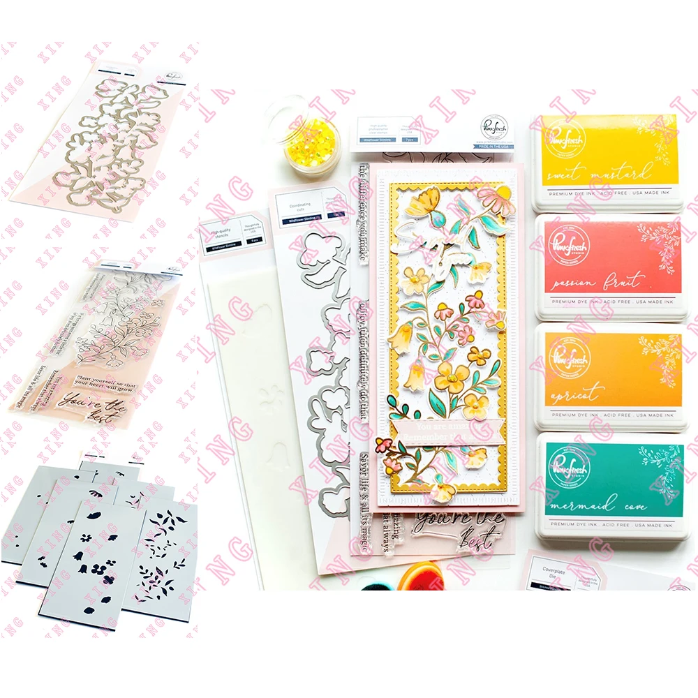 2022 Scrapbook Decoration Embossing Molds Wildflower Slimline Metal Cutting Dies Diy Gift Card Handmade Craft Stamps Stencil Set
2022 Scrapbook Decoration Embossing Molds Wildflower Slimline Metal Cutting Dies Diy Gift Card Handmade Craft Stamps Stencil Set