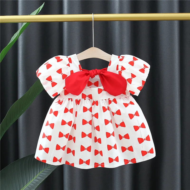 Baby Girl Dress Puff Sleeves Backless Bow Dress Cotton Baby Korean Dress Summer Infant Fashion Bow Print Dress
Baby Girl Dress Puff Sleeves Backless Bow Dress Cotton Baby Korean Dress Summer Infant Fashion Bow Print Dress
