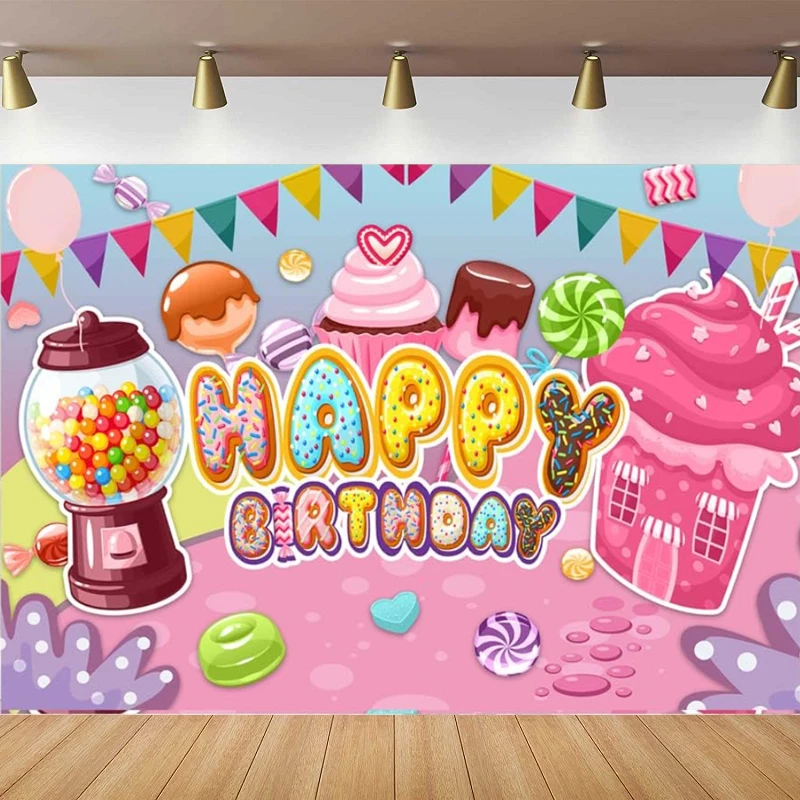 Candyland Photography Backdrop Donut Candy Sweets Background For Kids Girls Birthday Party Poster Decoration Props Banner 
Candyland Photography Backdrop Donut Candy Sweets Background For Kids Girls Birthday Party Poster Decoration Props Banner