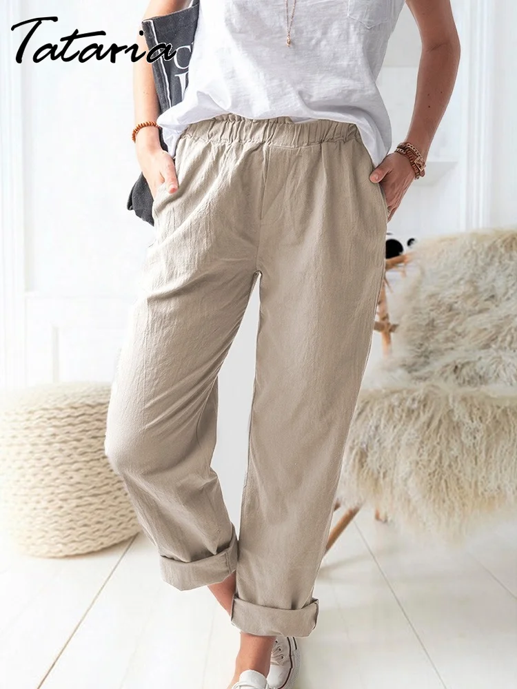 Women's Classic Straight Pants Elestic Waist Long Trousers Slacks Soft Girl Comfort Casual Loose Cotton Wide Trousers for Women
Women's Classic Straight Pants Elestic Waist Long Trousers Slacks Soft Girl Comfort Casual Loose Cotton Wide Trousers for Women
