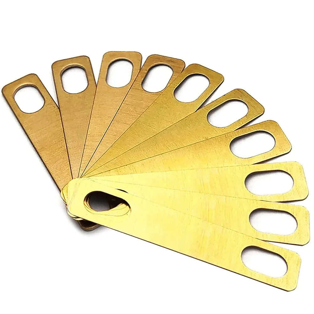 10PCS Guitar Neck Shims 4x 0.2mm 4x 0.5mm And 2x 1mm Brass Shims For Electric Guitar Bass Players Tools
10PCS Guitar Neck Shims 4x 0.2mm 4x 0.5mm And 2x 1mm Brass Shims For Electric Guitar Bass Players Tools