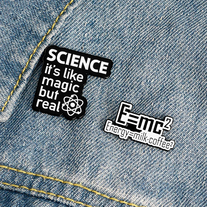 Science Is Like Magic But Real Enamel Brooch Fun Energy Formula Badge Pin Trendy Lapel Backpack Jewelry Gift for Friends
Science Is Like Magic But Real Enamel Brooch Fun Energy Formula Badge Pin Trendy Lapel Backpack Jewelry Gift for Friends