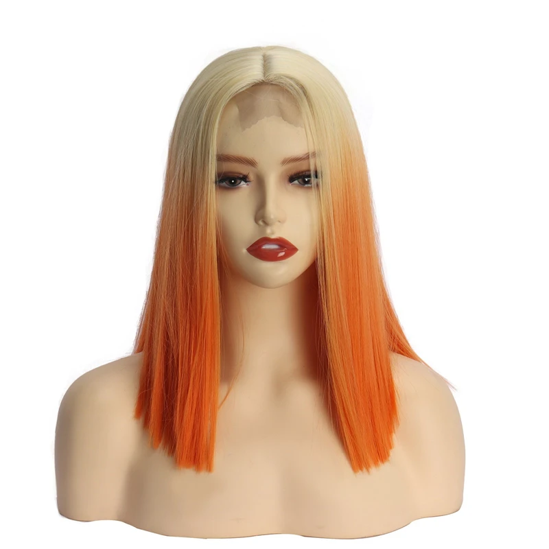 Short Blonde Straight Bob Wigs Ombre Orange Synthetic Wigs for Black Women Golden Shoulder Length Cosplay Wig Parrucca Dentelle
Short Blonde Straight Bob Wigs Ombre Orange Synthetic Wigs for Black Women Golden Shoulder Length Cosplay Wig Parrucca Dentelle