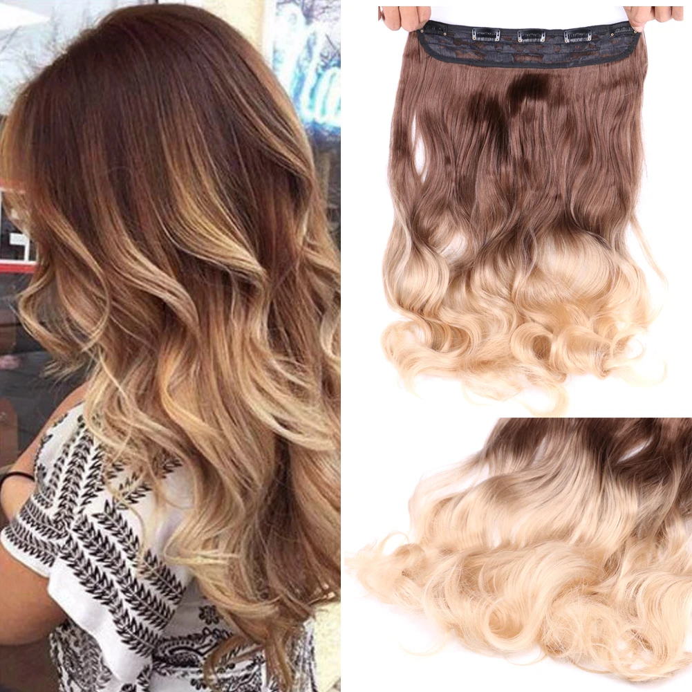 5 Clips In Synthetic Hair Pieces 22" Long Curly Body Wave Double Weft Hairpiece Invisible Clip in Hair Extensions
5 Clips In Synthetic Hair Pieces 22" Long Curly Body Wave Double Weft Hairpiece Invisible Clip in Hair Extensions