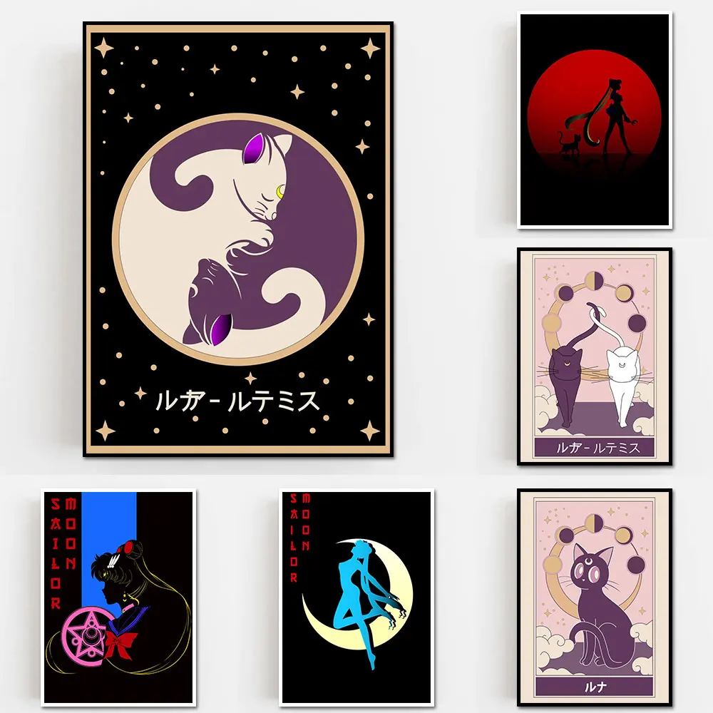 Sailor Moon Decoratival Mural Minimalist Style Anime Poster Canvas Painting And Room Wall Art Print Kawaii For Modern Home Decor
Sailor Moon Decoratival Mural Minimalist Style Anime Poster Canvas Painting And Room Wall Art Print Kawaii For Modern Home Decor