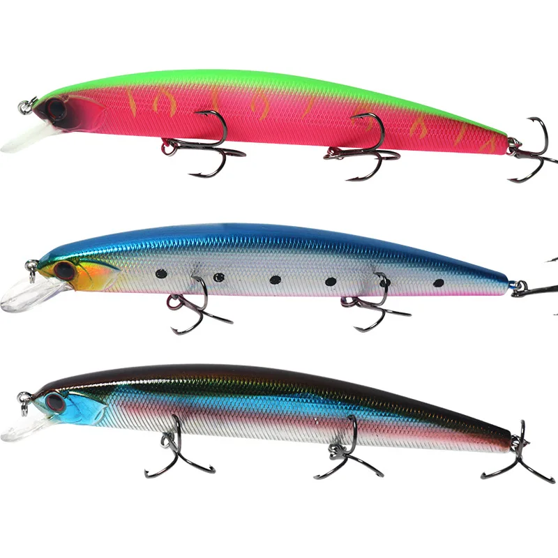 13cm 20g Slow Sinking Minnow bait 3 hooks Sea / Freshwater Bass Long Cast Hard Bait Diving Depth 0.5-2m
13cm 20g Slow Sinking Minnow bait 3 hooks Sea / Freshwater Bass Long Cast Hard Bait Diving Depth 0.5-2m