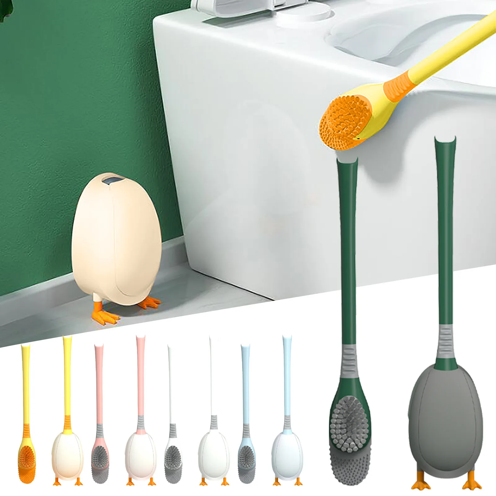 Creative Ducks Toilet Brush Holder Stand Long-Handled Cleaning Brush No Dead Angle Bendable Soft Brush Household Cleaning Tools
Creative Ducks Toilet Brush Holder Stand Long-Handled Cleaning Brush No Dead Angle Bendable Soft Brush Household Cleaning Tools