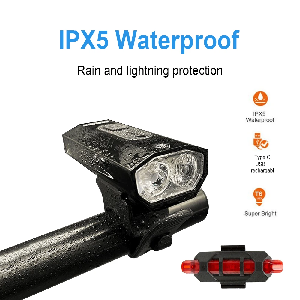 New Bike Rear Light Cycling Lamps Charging 2T6 Lamp Beads Type C Interface Bicycle Light with 1200mAh Battery IPX5 Waterproof
New Bike Rear Light Cycling Lamps Charging 2T6 Lamp Beads Type C Interface Bicycle Light with 1200mAh Battery IPX5 Waterproof