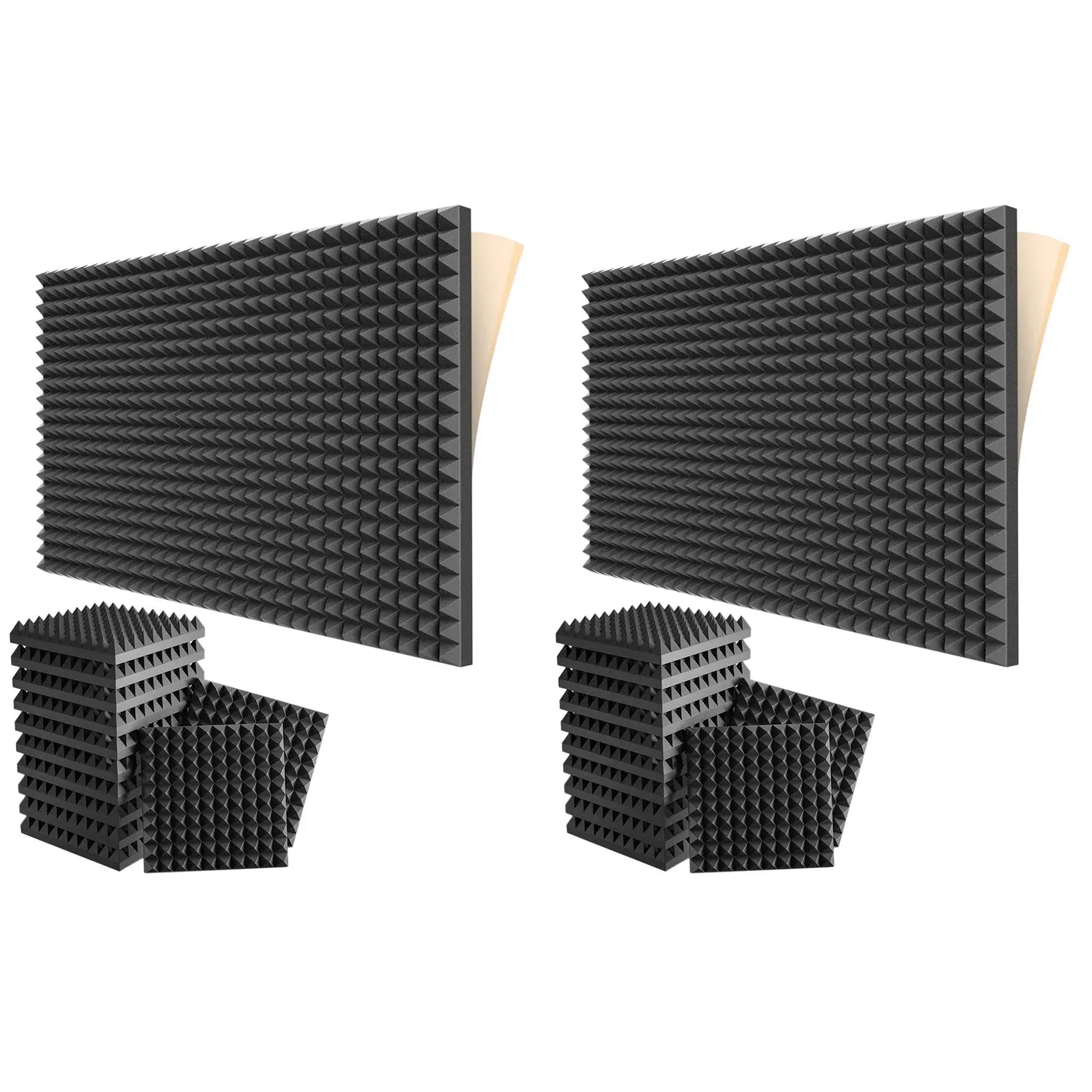 24 Pack Self-Adhesive Sound Proof Foam Panels 2X12X12Inch Acoustic Panels with High Density,Pyramid Design Acoustic Foam
24 Pack Self-Adhesive Sound Proof Foam Panels 2X12X12Inch Acoustic Panels with High Density,Pyramid Design Acoustic Foam