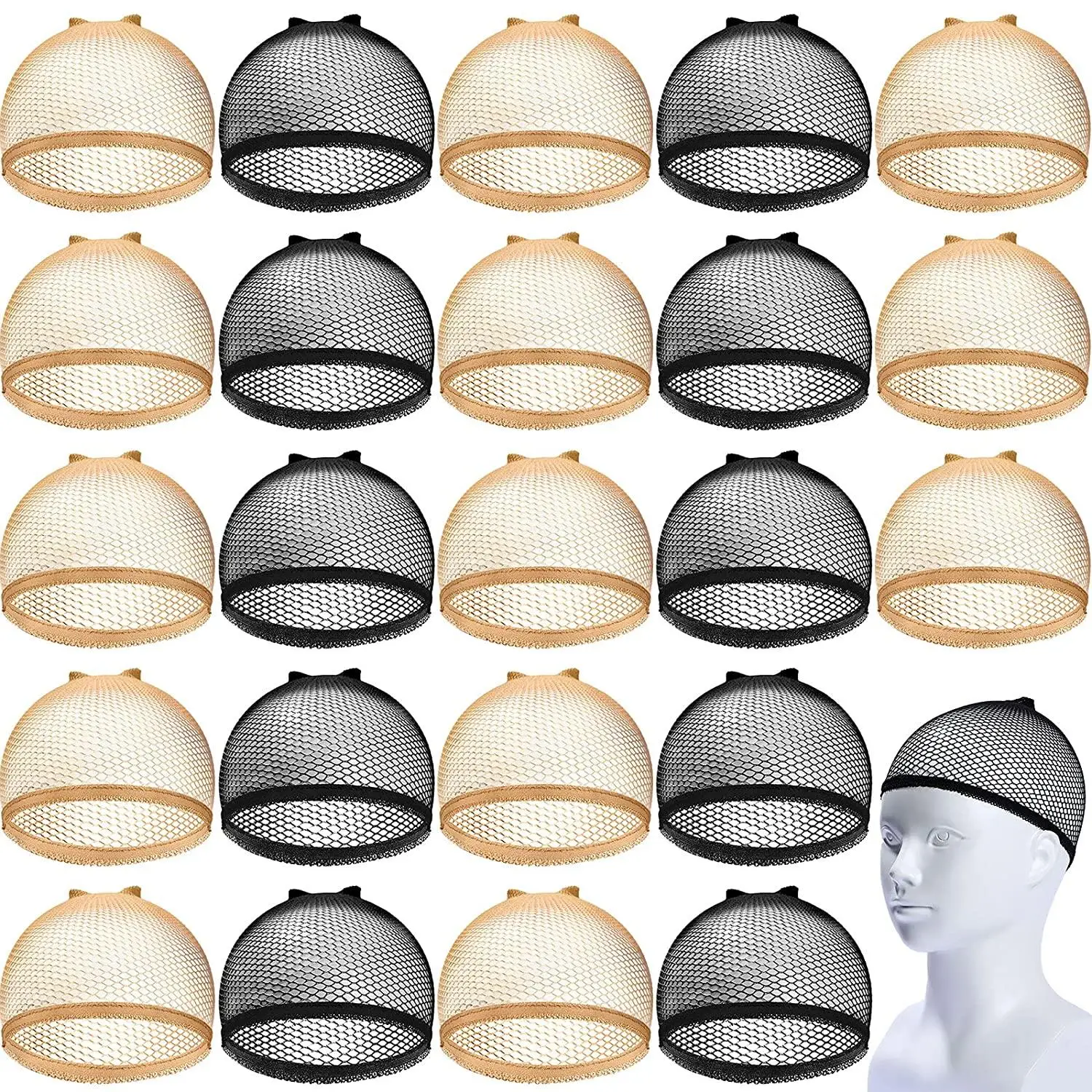 50pcs/Lot Stocking Wig Caps Stretchy Nylon Mesh Net Liner Weaving Caps Open End Hair Net for Wig Fishnet for Women Girls Men
50pcs/Lot Stocking Wig Caps Stretchy Nylon Mesh Net Liner Weaving Caps Open End Hair Net for Wig Fishnet for Women Girls Men
