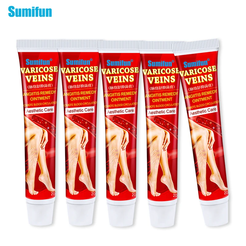 5Pcs Sumifun Varicose Vein Ointment Red Blood Streak Treatment Bloodshot Repair Vein Cream Anti-swelling Pain Relief Balm
5Pcs Sumifun Varicose Vein Ointment Red Blood Streak Treatment Bloodshot Repair Vein Cream Anti-swelling Pain Relief Balm