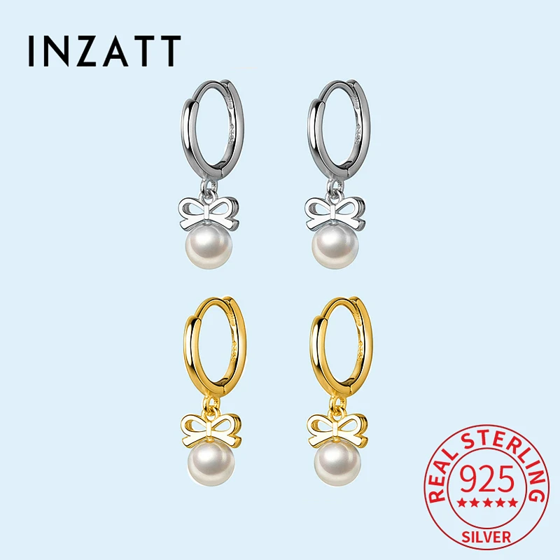 INZATT Real 925 Sterling Silver Bowknot Pendant Round Pearl 18k Hoop Earrings For Charm Women Classic Fine Jewelry Accessories
INZATT Real 925 Sterling Silver Bowknot Pendant Round Pearl 18k Hoop Earrings For Charm Women Classic Fine Jewelry Accessories