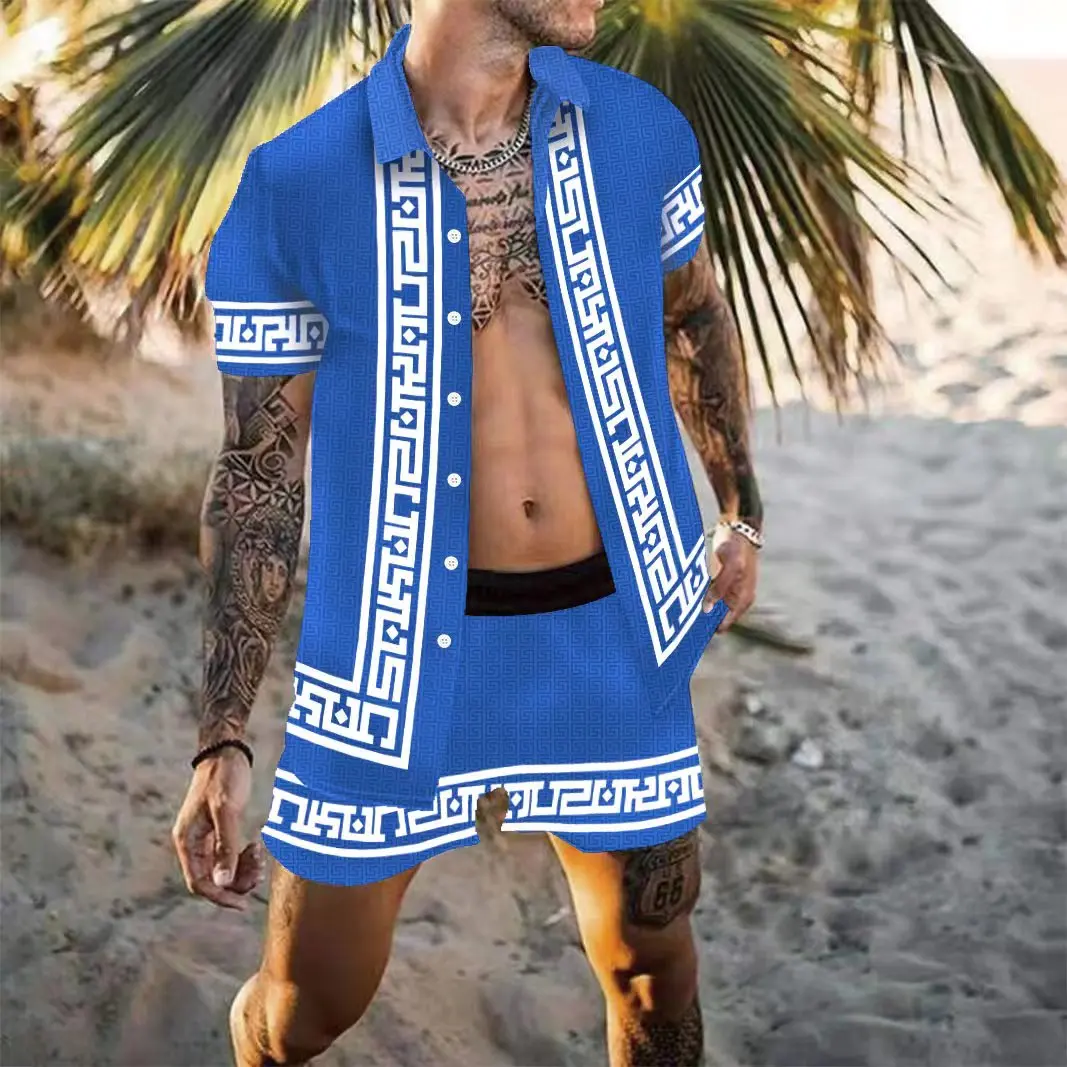 2 Piece Mens Suit New Hawaiian Sets Fashion Digital Print Men Summer Short Sleeve Button Shirt Beach Shorts Streetwear S-3XL
2 Piece Mens Suit New Hawaiian Sets Fashion Digital Print Men Summer Short Sleeve Button Shirt Beach Shorts Streetwear S-3XL
