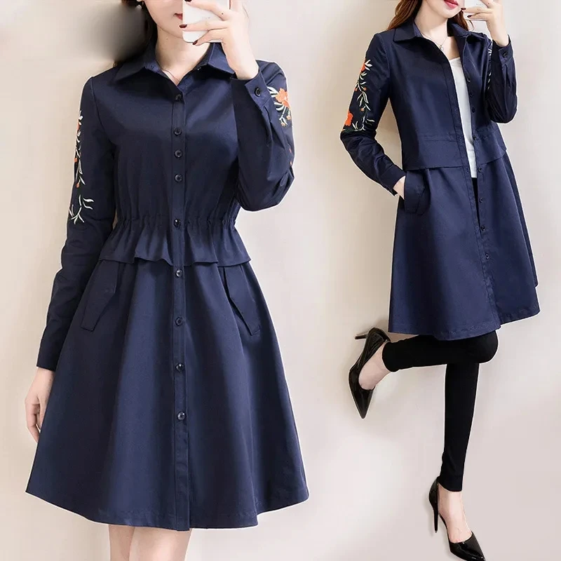 Dress Women's Clothing 2022 New Spring Autumn Elegant Fashion Shirt Dress Women Bow Long-sleeve Plus Size Embroidered Dresses
Dress Women's Clothing 2022 New Spring Autumn Elegant Fashion Shirt Dress Women Bow Long-sleeve Plus Size Embroidered Dresses