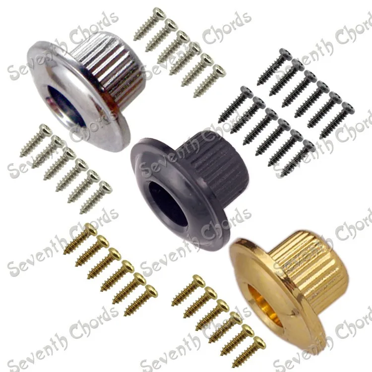 A Set of 6 Pcs Semiclosed Guitar Tuning Pegs Tuners Machine Heads Plastic Ferrules Bushing and 12 Pcs Mounting Screws - 3Colors 
A Set of 6 Pcs Semiclosed Guitar Tuning Pegs Tuners Machine Heads Plastic Ferrules Bushing and 12 Pcs Mounting Screws - 3Colors
