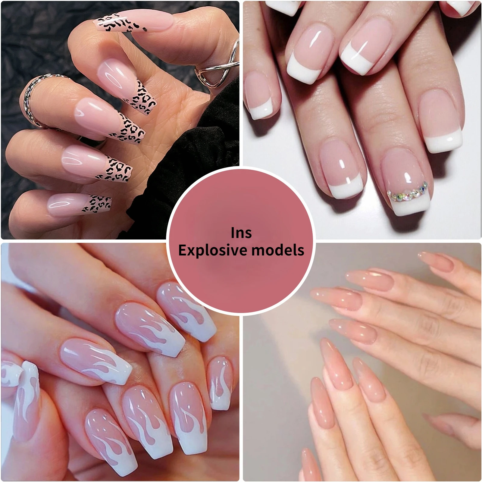 1Set Nail Stickers Charming Pink Flame Short Ballet Wearable Fake Nails Press On Square Head Full Cover Detachable Finished 2022
1Set Nail Stickers Charming Pink Flame Short Ballet Wearable Fake Nails Press On Square Head Full Cover Detachable Finished 2022
