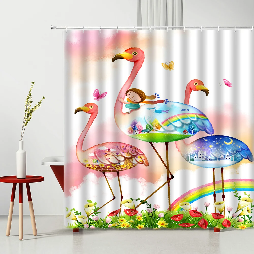 Tropical Flamingo Shower Curtain Watercolor Birds Pattern Plant Animal Nature Artwork Bathroom Decor with Hooks Bath Screen
Tropical Flamingo Shower Curtain Watercolor Birds Pattern Plant Animal Nature Artwork Bathroom Decor with Hooks Bath Screen
