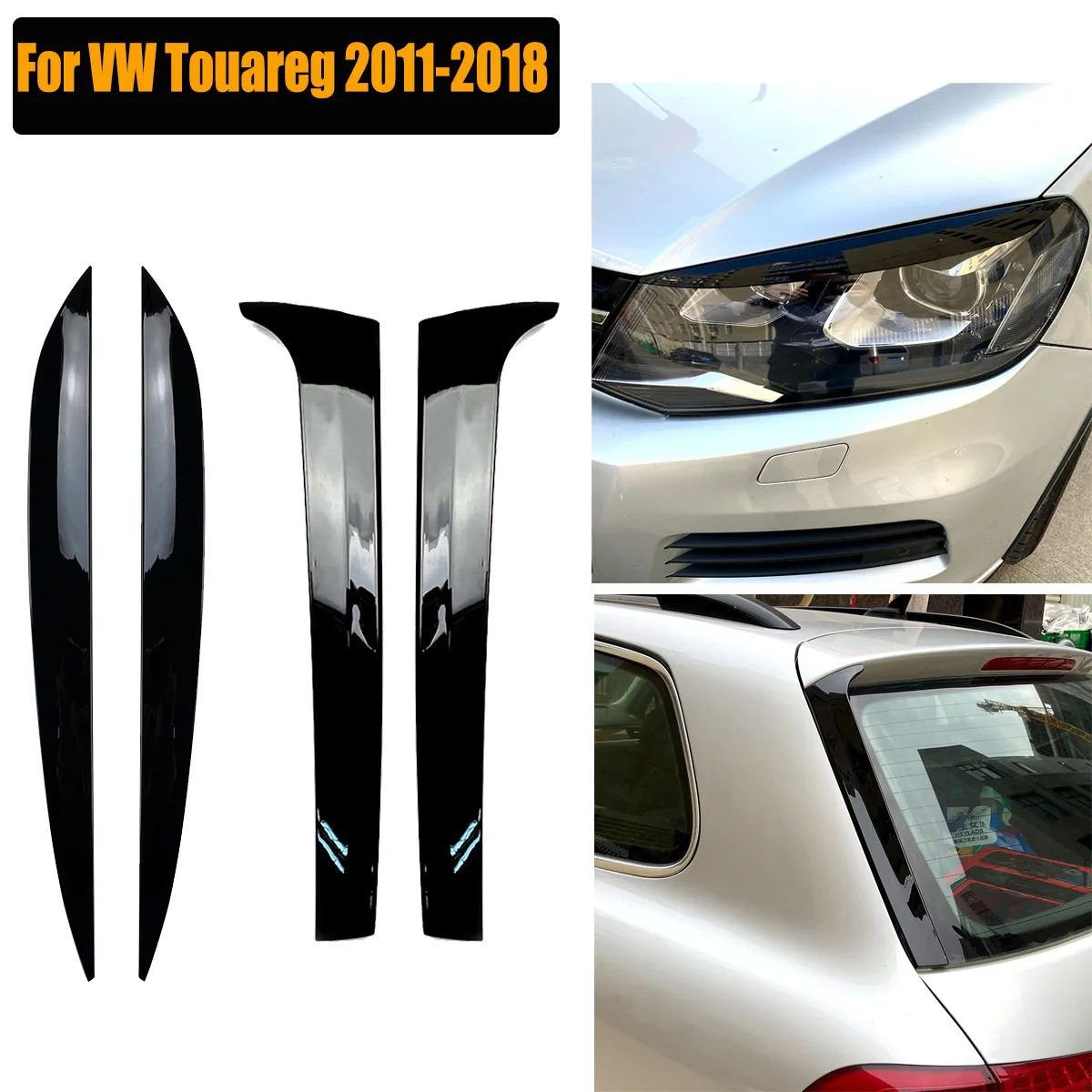 For Volkseagen VW Touareg Headlight Eyelid Cover Eyebrow Trim + Rear Window Spoiler Splitter Sticker 2011 - 2018 Car Accessories
For Volkseagen VW Touareg Headlight Eyelid Cover Eyebrow Trim + Rear Window Spoiler Splitter Sticker 2011 - 2018 Car Accessories