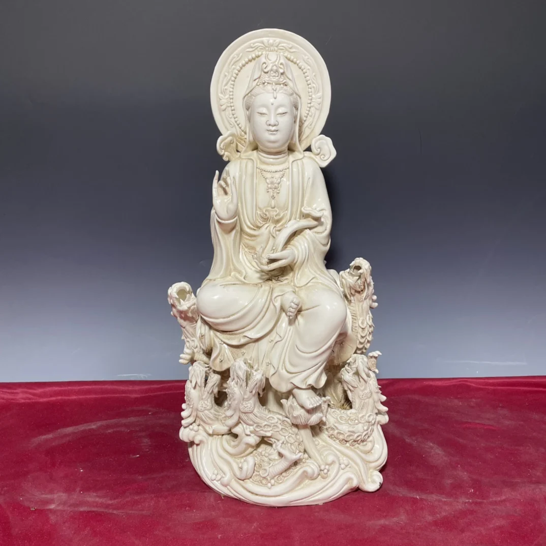 19" Chinese Folk Collection Old Jingdezhen Porcelain moonlight Ruyi Avalokitesvara Buddha ride a dragon worship buddha Exorcism
19" Chinese Folk Collection Old Jingdezhen Porcelain moonlight Ruyi Avalokitesvara Buddha ride a dragon worship buddha Exorcism