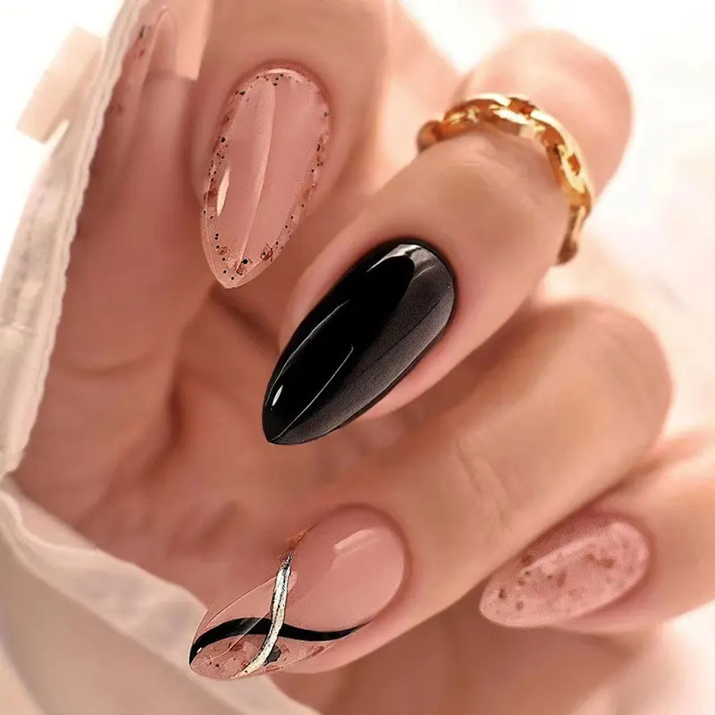 24Pcs Simple Solid Color Irregular Wavy Almond Nail Y2k Fake Nail Press On Nails Full Cover Acrylic Nail Tips With Press Glue
24Pcs Simple Solid Color Irregular Wavy Almond Nail Y2k Fake Nail Press On Nails Full Cover Acrylic Nail Tips With Press Glue