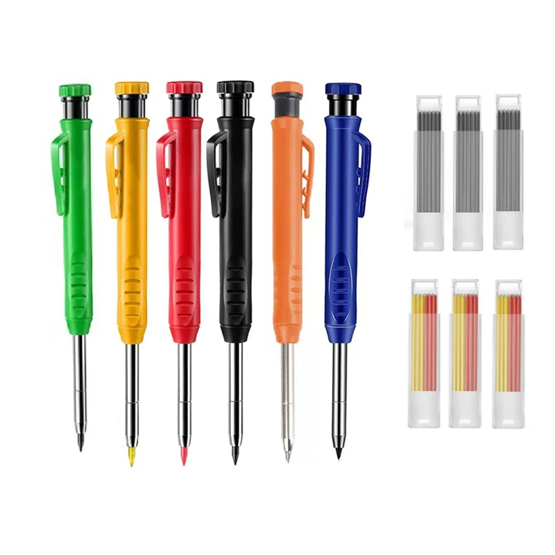 SEWS-Carpenter Pencil Set,6 Pieces Long Nosed Deep Hole Tip Mechanical Hole Marker With Built In Sharpener And Refills
SEWS-Carpenter Pencil Set,6 Pieces Long Nosed Deep Hole Tip Mechanical Hole Marker With Built In Sharpener And Refills