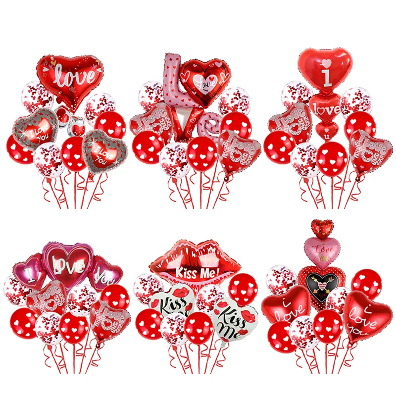 1set Red I Love You Heart Foil Balloon Kiss Me Lips Balloon Set Happy Valentines Day Wedding Birthday Party Decor Helium Globos
1set Red I Love You Heart Foil Balloon Kiss Me Lips Balloon Set Happy Valentines Day Wedding Birthday Party Decor Helium Globos