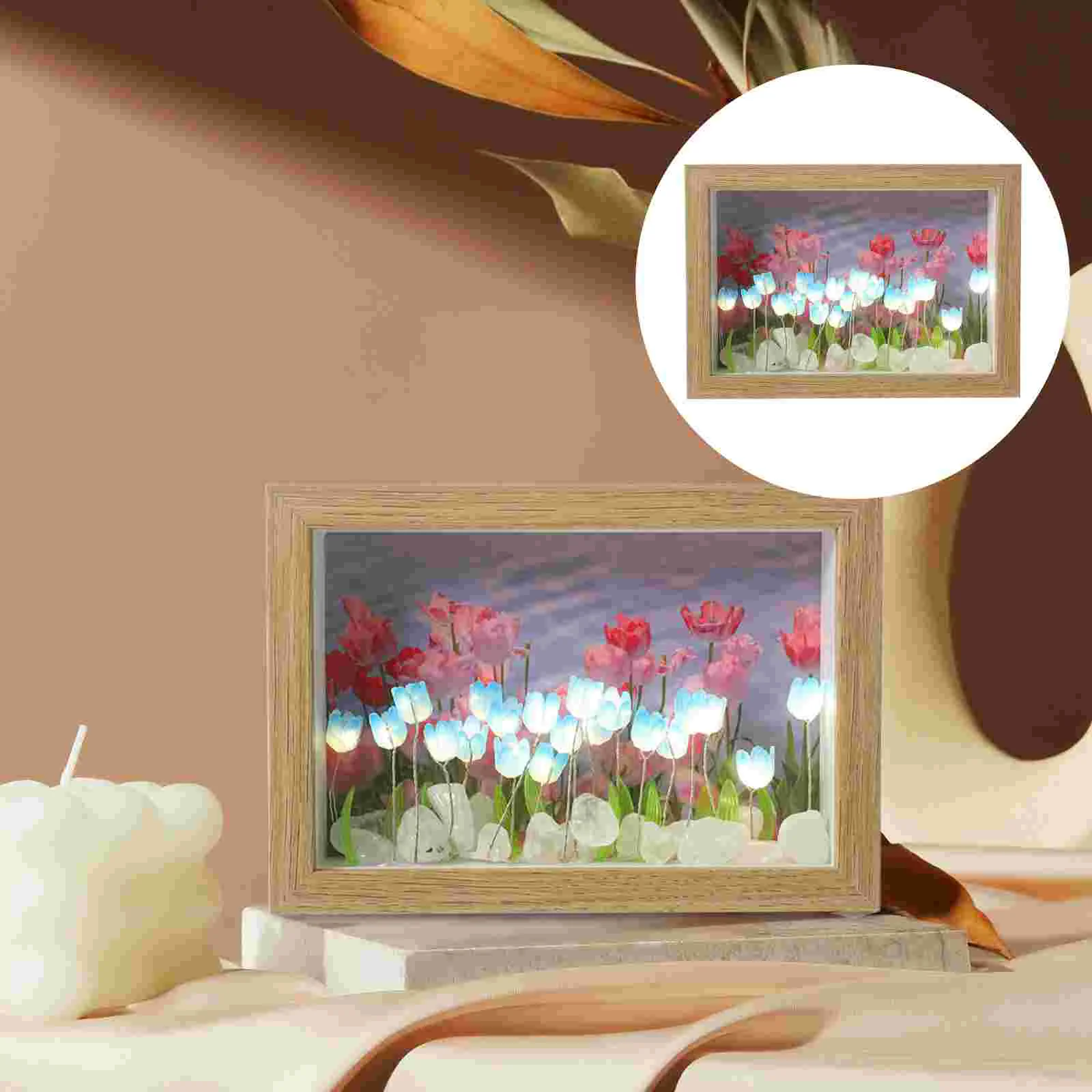 Tulip Photo Frame Night Light DIY Photo Frame Night Lamp Desktop Decoration for Bedroom
Tulip Photo Frame Night Light DIY Photo Frame Night Lamp Desktop Decoration for Bedroom