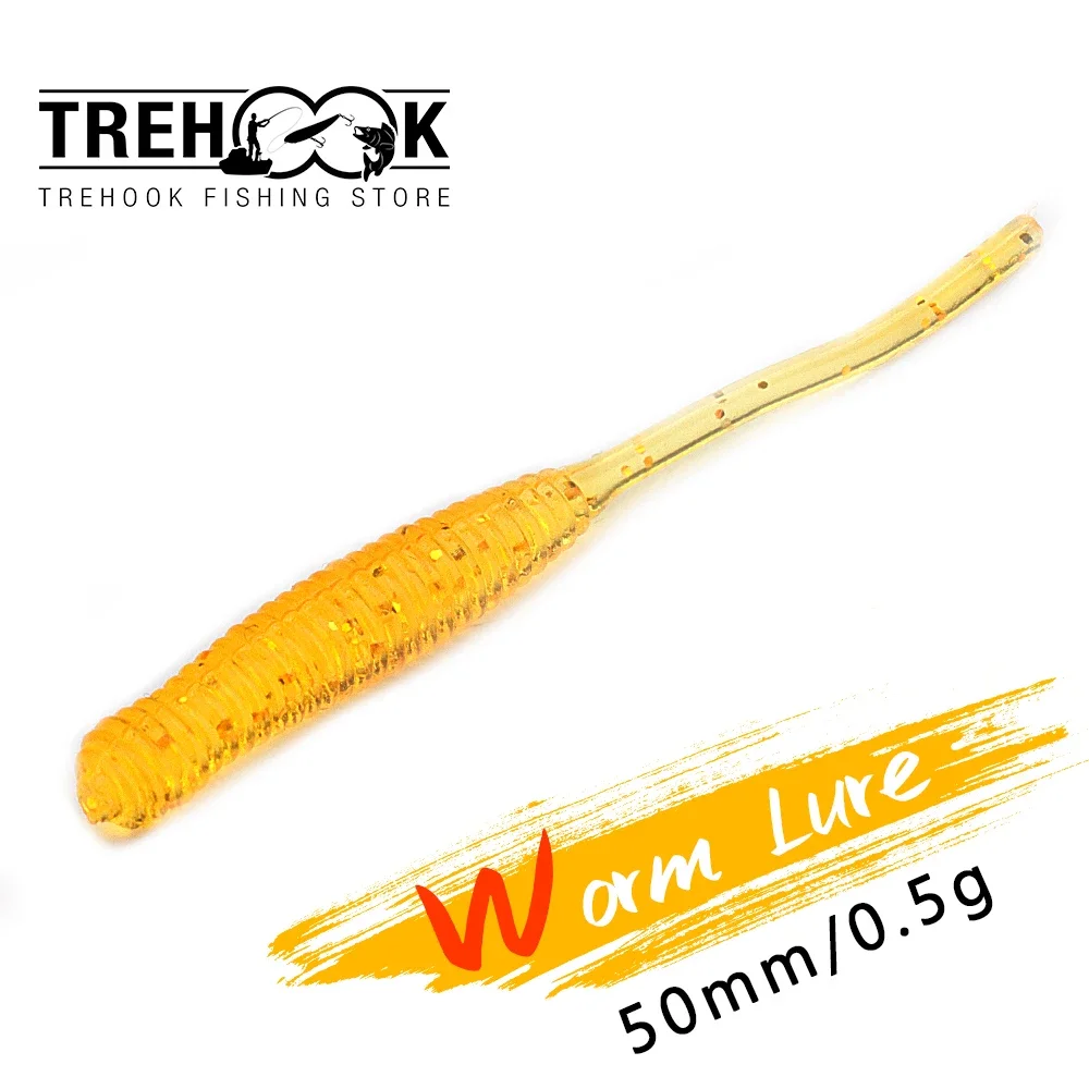 TREHOOK 5cm 25g 50pcs/bottle Worm Soft Lures Shrimp Jerkbait Spiral Texture Design Straight Tail
TREHOOK 5cm 25g 50pcs/bottle Worm Soft Lures Shrimp Jerkbait Spiral Texture Design Straight Tail