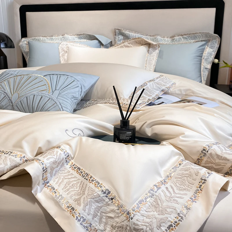 Luxury Embroidery 600TC AU Cotton Bedding Set Brief Modren Bed Sheet Pillowcases Duvet Cover Set 4pcs(Queen King Size,3 Colors)
Luxury Embroidery 600TC AU Cotton Bedding Set Brief Modren Bed Sheet Pillowcases Duvet Cover Set 4pcs(Queen King Size,3 Colors)