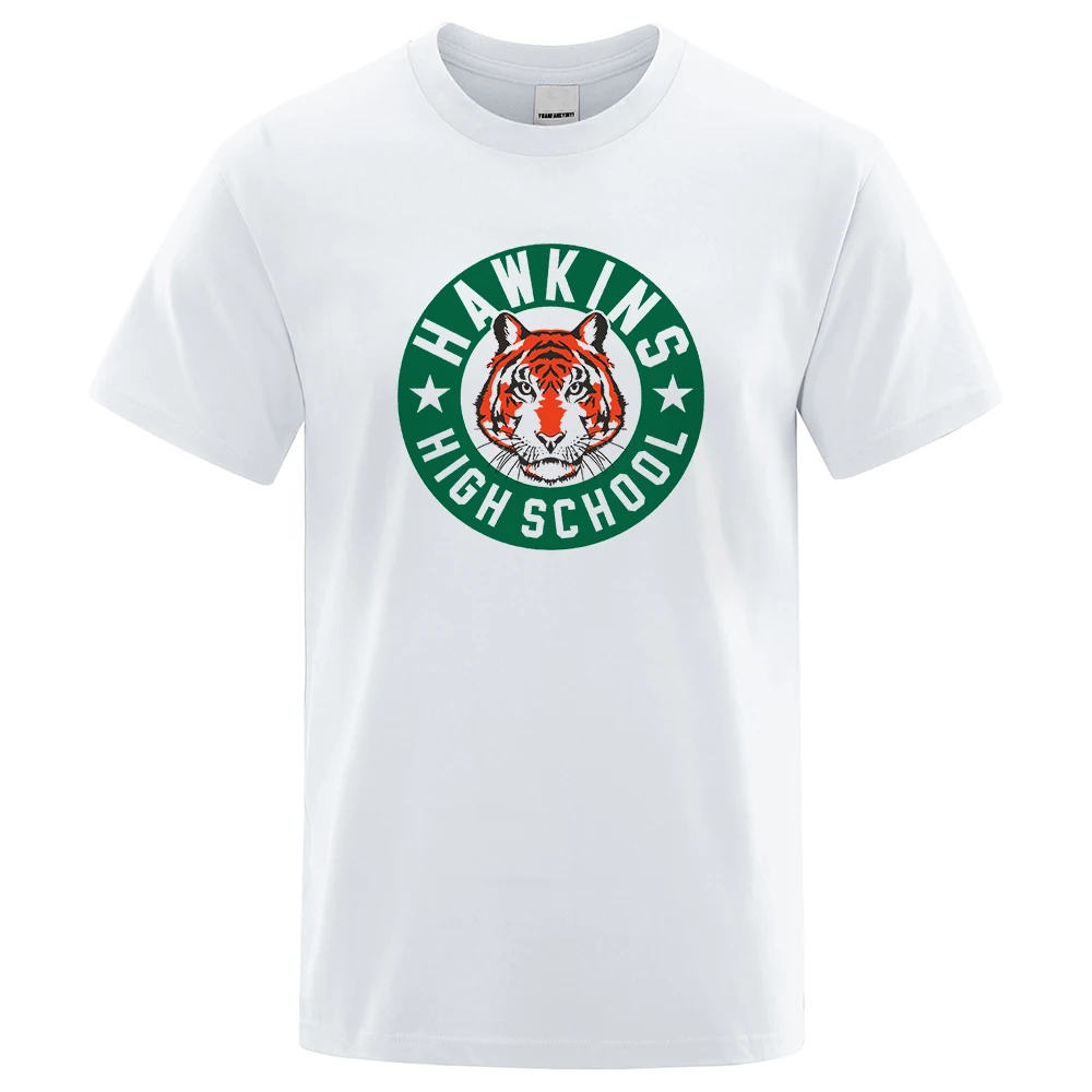 Hawkins High School Stranger ThingsMens Tshirts Vintage Casual Short Sleeve Trendy Breathable Loose Crewneck Menswear
Hawkins High School Stranger ThingsMens Tshirts Vintage Casual Short Sleeve Trendy Breathable Loose Crewneck Menswear