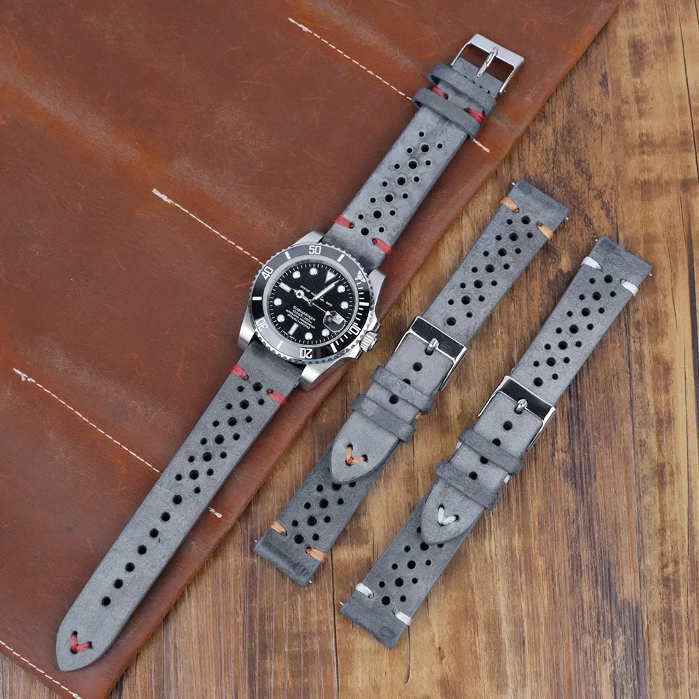 Cowhide Leather Handmade Porous Watch Strap Breathable Oil Wax Watch Band 18mm 20mm 22mm 24mm Men Wrist Watch Strap
Cowhide Leather Handmade Porous Watch Strap Breathable Oil Wax Watch Band 18mm 20mm 22mm 24mm Men Wrist Watch Strap