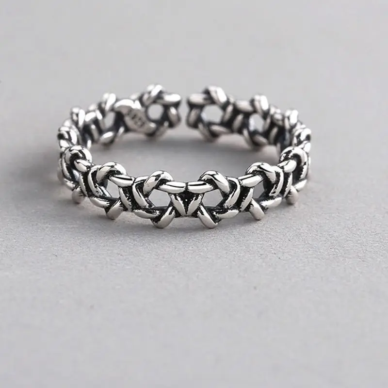 Vintage Fashion Thai Silver Hexagram Open Adjustable Ring for Women Men Punk Party Jewelry Gift
Vintage Fashion Thai Silver Hexagram Open Adjustable Ring for Women Men Punk Party Jewelry Gift